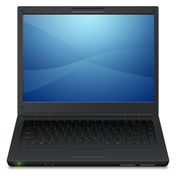 Laptop (Black) Icon 256x256 png